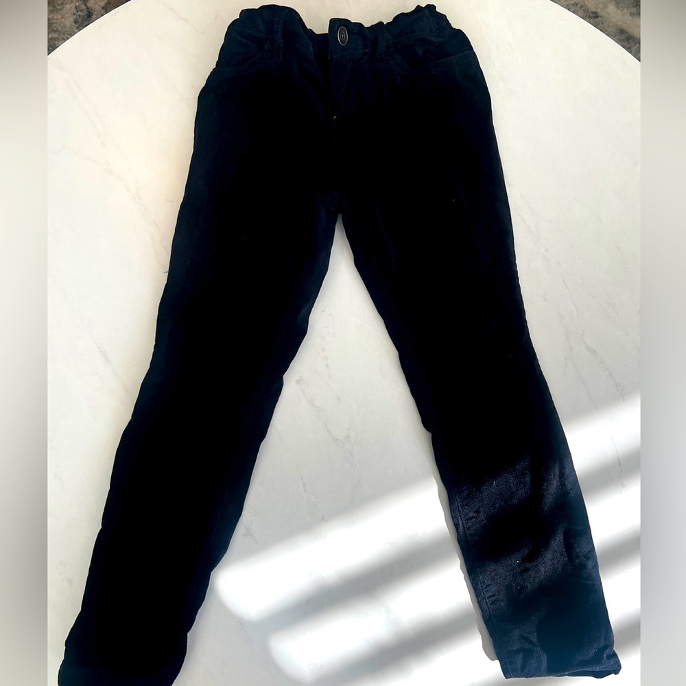 Children’s Place Girls Black Velvet Pants size 6X/7 - worn once!
